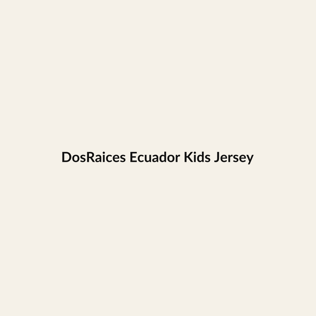 DosRaices Ecuador Kids Jersey premium Hispanic heritage apparel